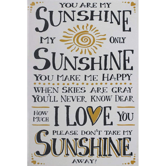 Sunshine Wall Art Decorative Photo Frame 20x30cm Tin Multi Colour Rust