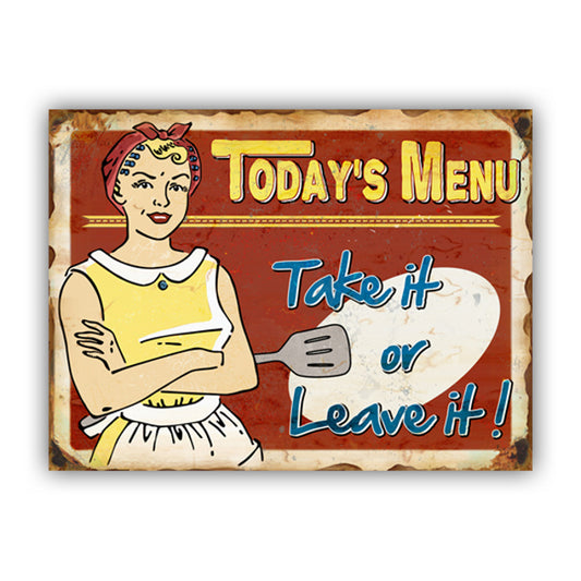 Today's Menu Wall Art - 40cm Rustic Decor