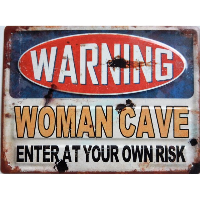 Woman Cave Wall Art - 40cm Rustic Decor