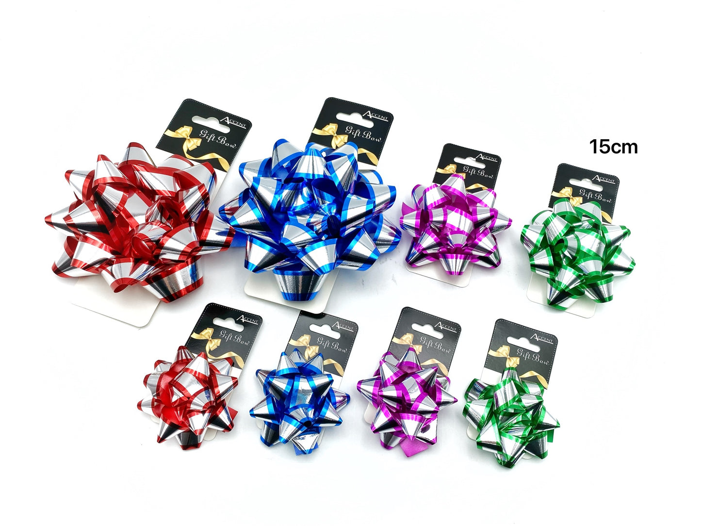 Bulk 24 Assorted 2 Tone Gift Bows 10cm