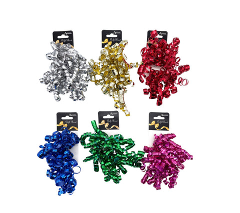 Metallic Curling Ribbon 2Pk Assorted Colors - 24 Pack - Shiny Polypropylene - SuperSaverAU - view 1