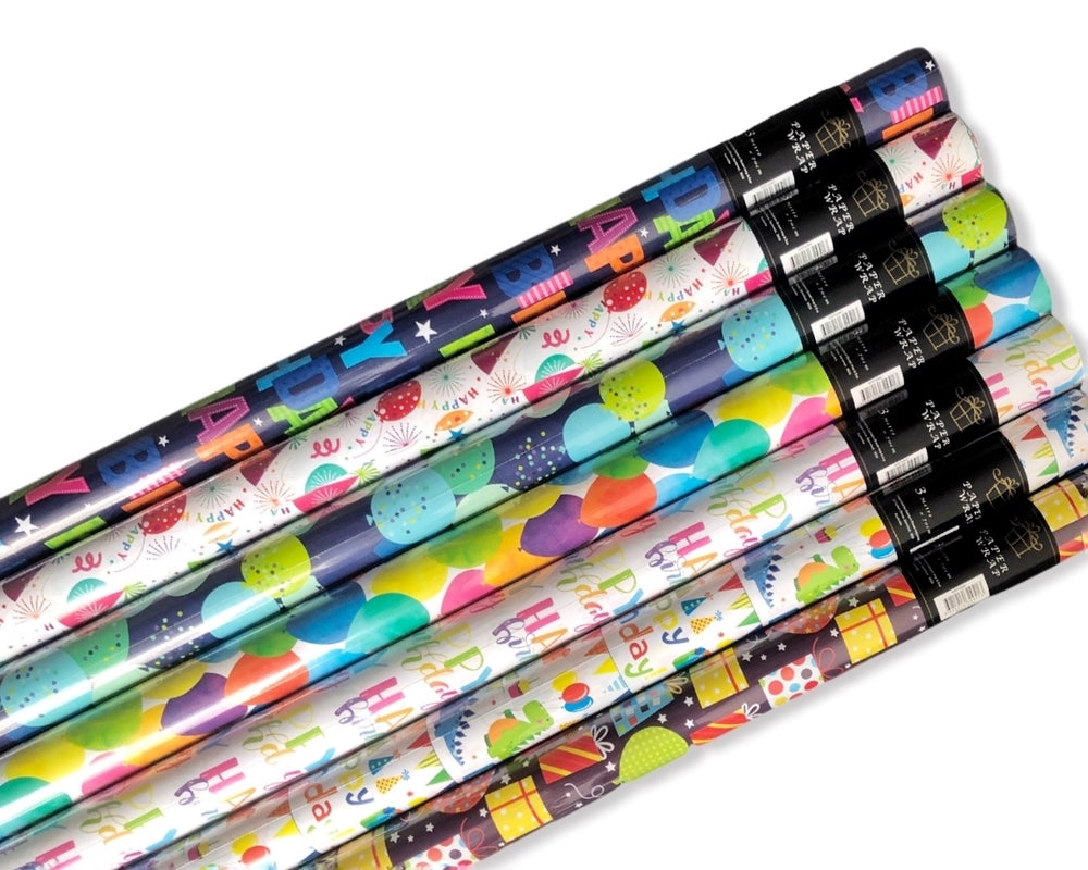 bulk 50 Happy Birthday Gift Wrap 70cm - SuperSaverAU - view 1