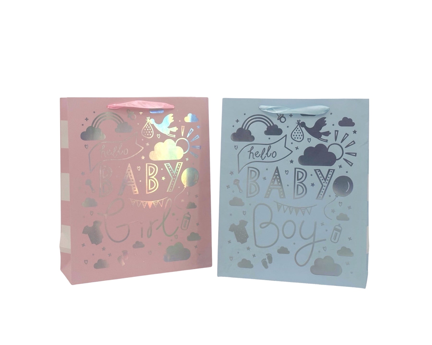 bulk 24 Xlarge Foiled Baby Gift Bag Assort 42cm - SuperSaverAU - view 1