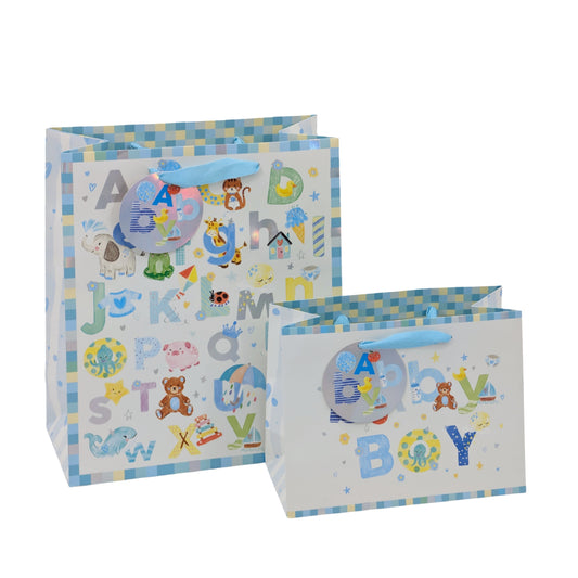 Medium Baby Boy Gift Bag - 24 Pack - 23cm
