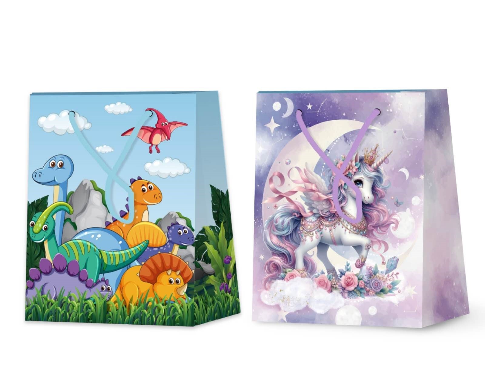 Jumbo Dinosaur & Unicorn Gift Bag 24 Assort 50x18x72cm Multi Colour - SuperSaverAU - view 1