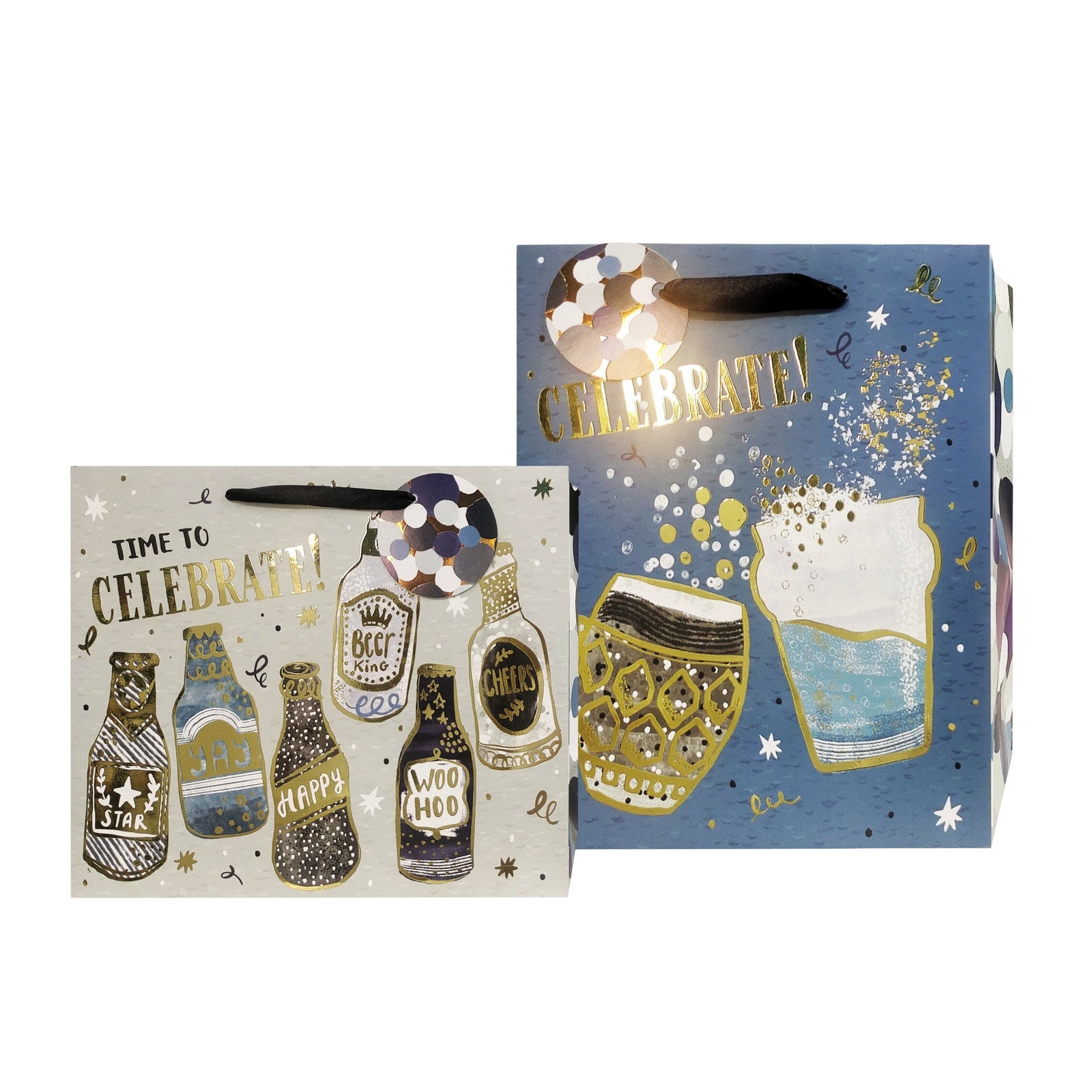 Medium Celebration Sips Gift Bag Assort - 24 Pack, 17x23cm, Multi Colour - SuperSaverAU - view 1