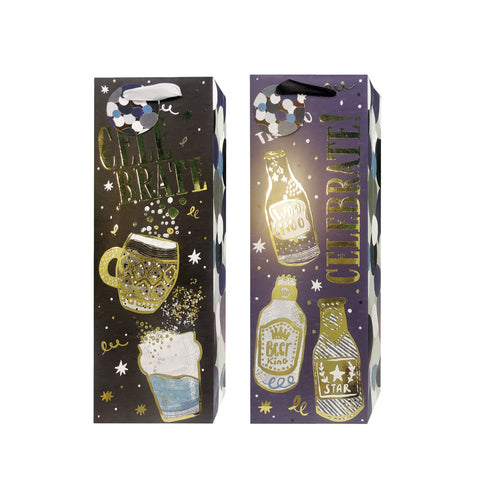 Premium Celebration Sips Bottle Gift Bags – 24 Pack, 12 x 36cm
