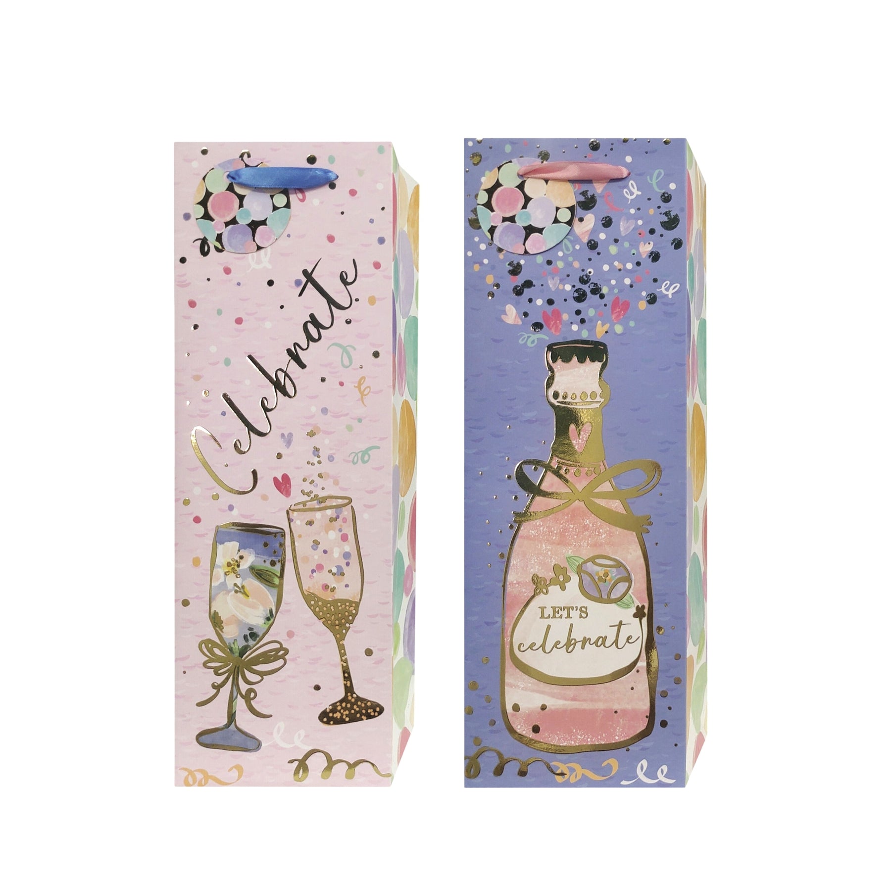 Celebration Sips For Female Bottle Gift Bag Assort - 24 Pack, 12x36cm - SuperSaverAU - view 1