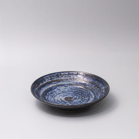 Open Flat Base 23cm Bowl Copper Swirl Glaze - SuperSaverAU - view 1