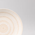 Premium Open Shallow Bowl – Ivory Spiral Glaze 23cm