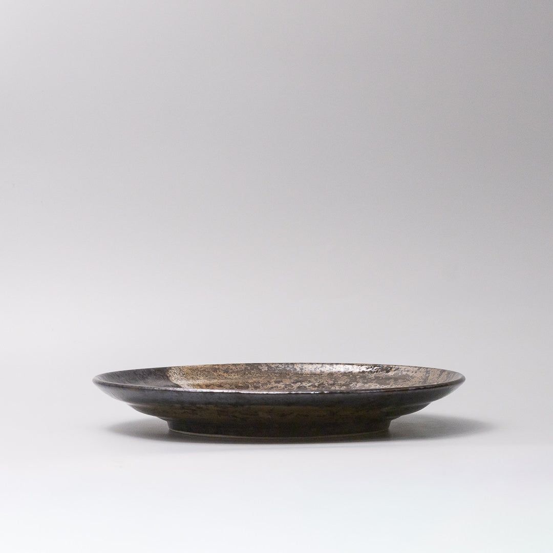 Plate Flat Based 25cm Bronze Brushstroke Glaze - SuperSaverAU - view 2