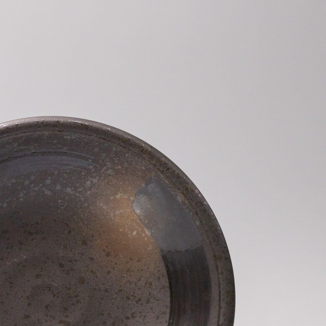 Shallow Bowl 23cm Mottled Black with Brushstroke - SuperSaverAU - view 2