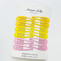 Lemon Basic Solid Colour Snap Clips - 6 Pieces, 5cm - SuperSaverAU - view 2