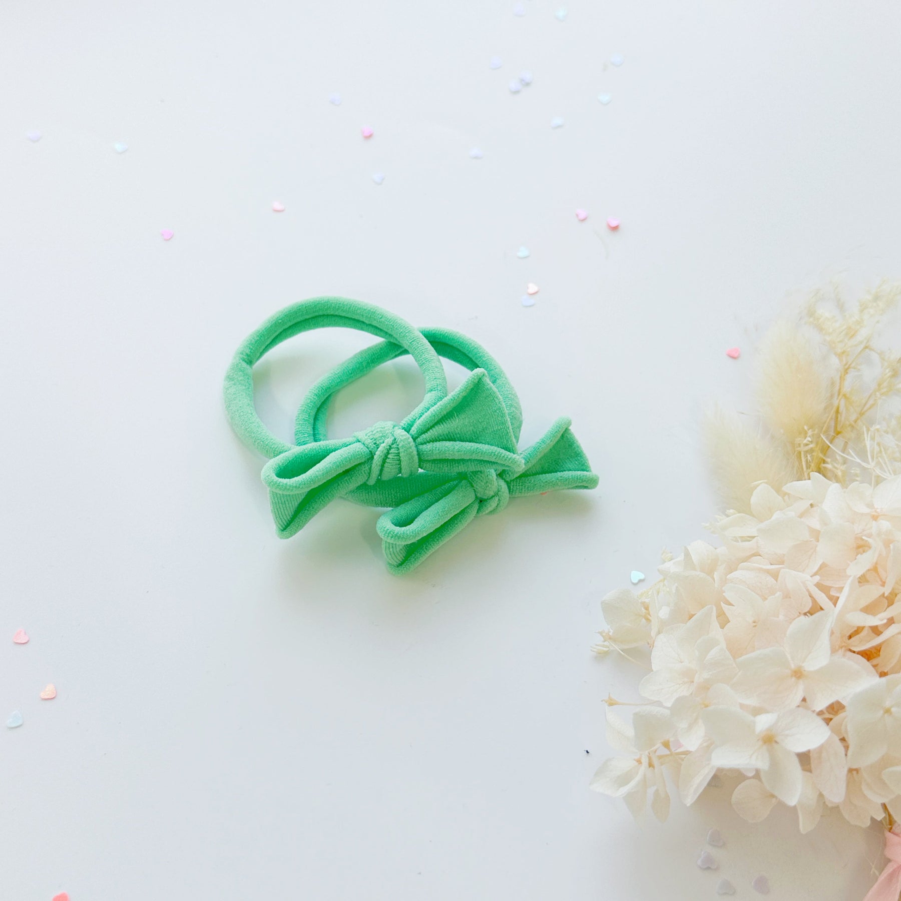 MANGO JELLY Metal Free Soft Hair Ties - Handcrafted Bow - 4cm - Bright Pink - SuperSaverAU - view 5