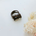 MANGO JELLY Metal Free Soft Hair Ties - Handcrafted Bow - 4cm - Grey - 1 Pair - SuperSaverAU - view 4