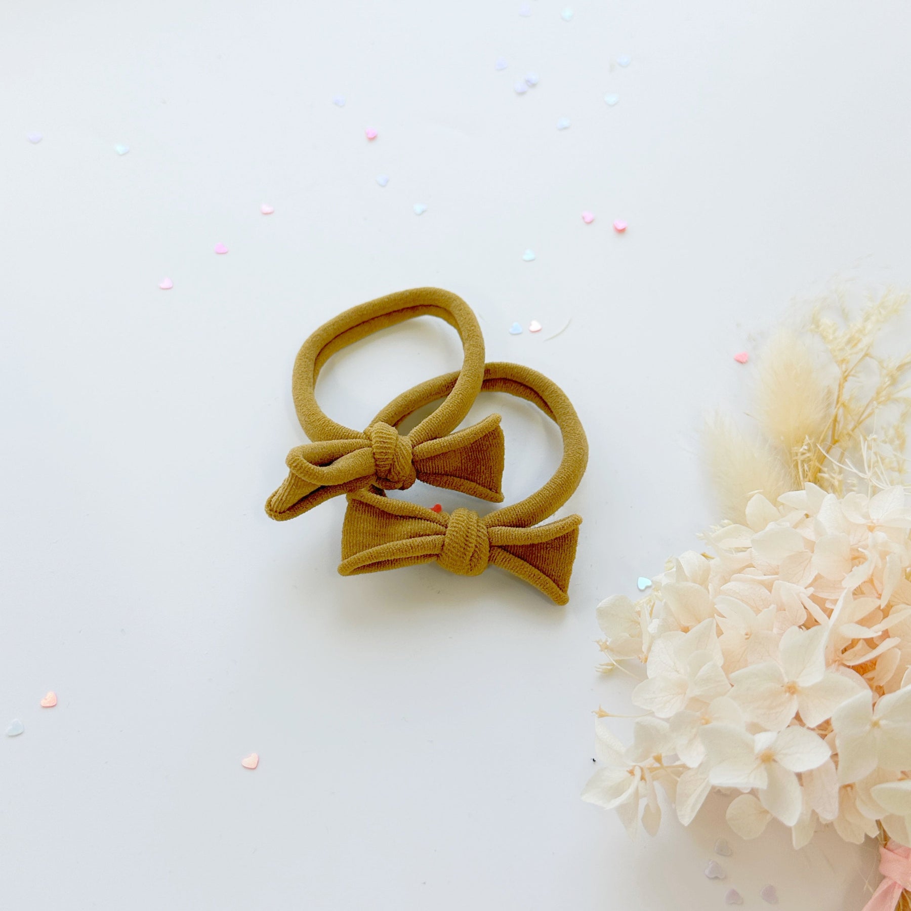MANGO JELLY Metal Free Soft Hair Ties - Handcrafted Bow - 4cm - Grey - 1 Pair - SuperSaverAU - view 5