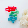 MANGO JELLY Metal Free Soft Hair Ties - Handcrafted Bow - 4cm - Pastel Blue - SuperSaverAU - view 1