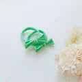 MANGO JELLY Metal Free Soft Hair Ties - Handcrafted Bow - 4cm - Pastel Green - SuperSaverAU - view 4