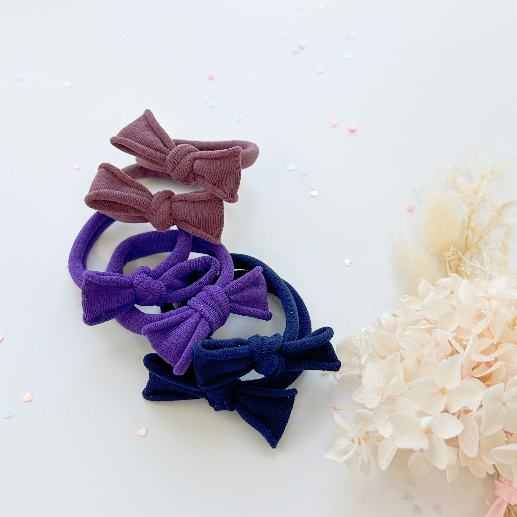 MANGO JELLY Handmade Metal Free Soft Hair Ties - 4cm - Royal Blue - 1 Pair - SuperSaverAU - view 1