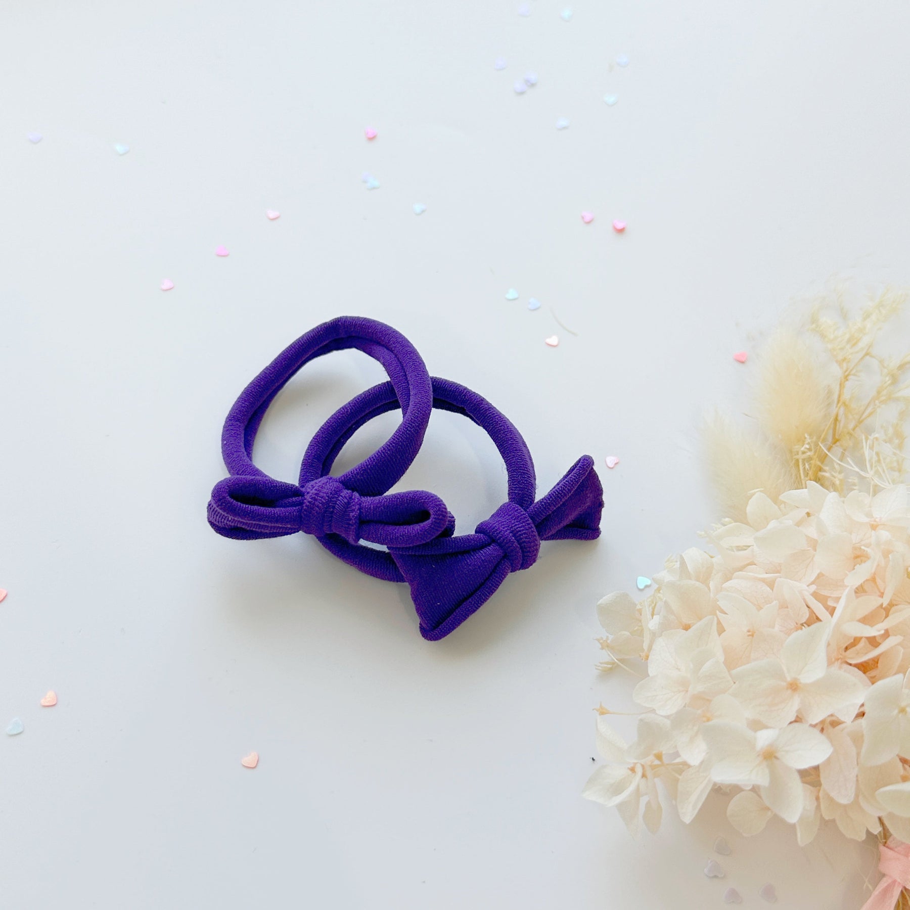 MANGO JELLY Handmade Metal Free Soft Hair Ties - 4cm - Royal Blue - 1 Pair - SuperSaverAU - view 6