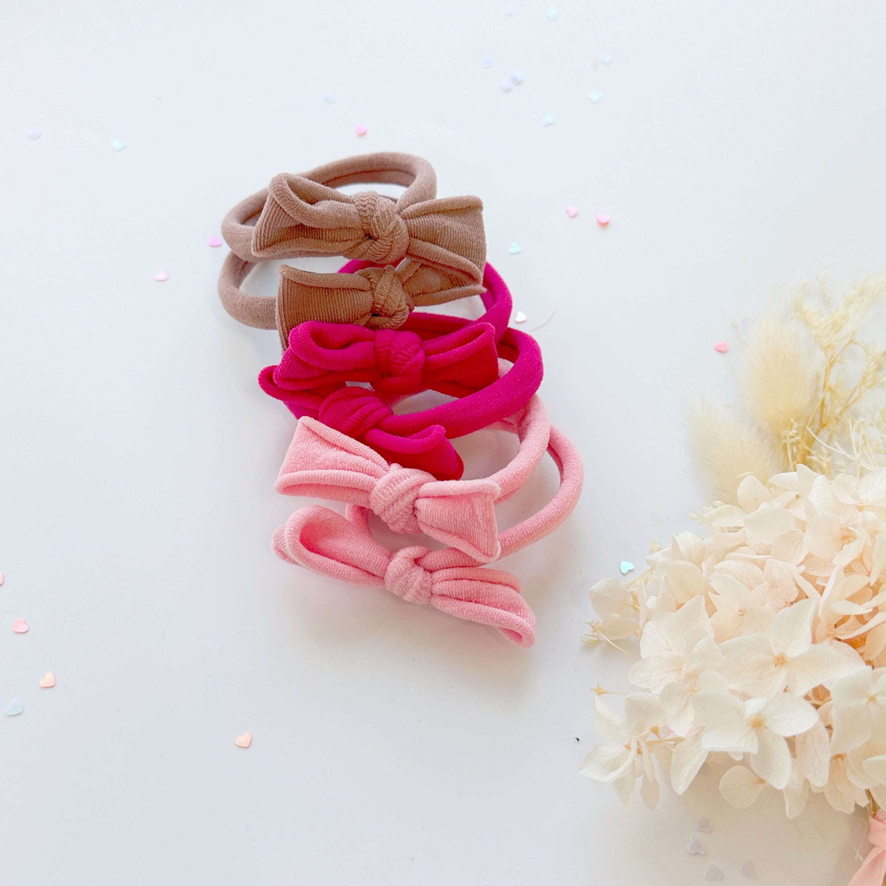 MANGO JELLY Metal Free Soft Hair Ties - Pink - 4cm - 3 Pairs Pack - SuperSaverAU - view 8