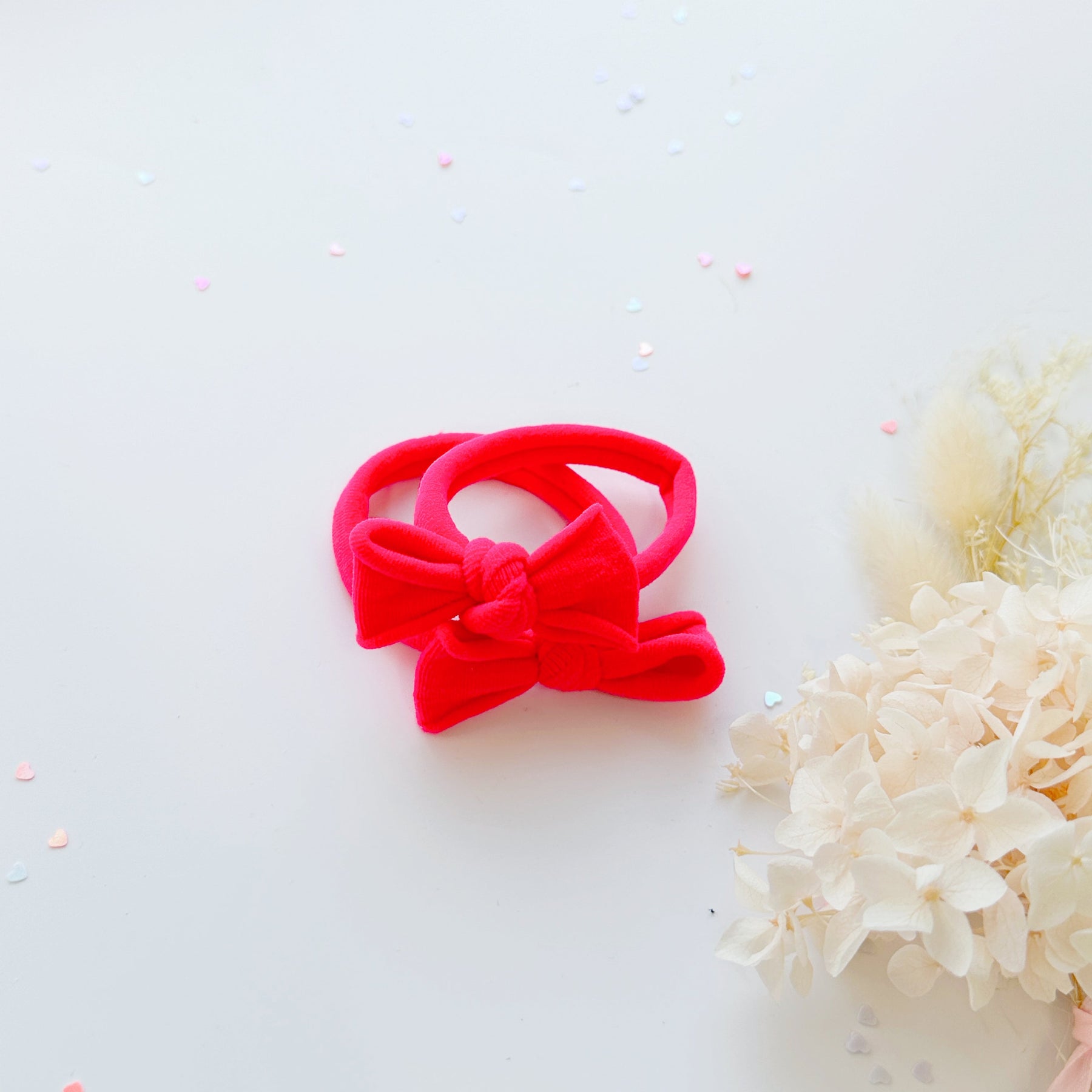 MANGO JELLY Metal Free Soft Hair Ties - Handcrafted Bow - 4cm - 3 Pairs Sky - SuperSaverAU - view 7