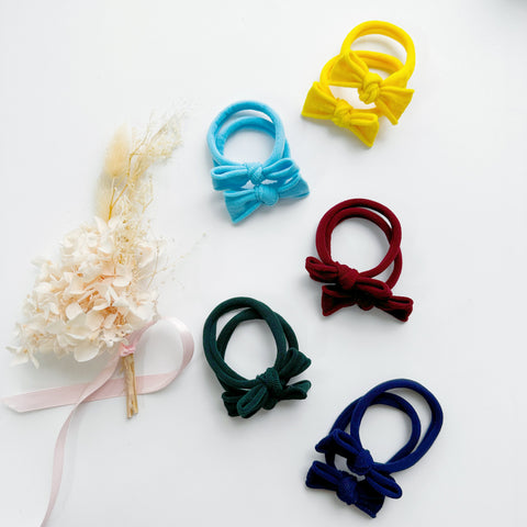 MANGO JELLY Handmade Soft Hair Ties - Bottle Green - 4cm - 1 Pair - SuperSaverAU - view 1