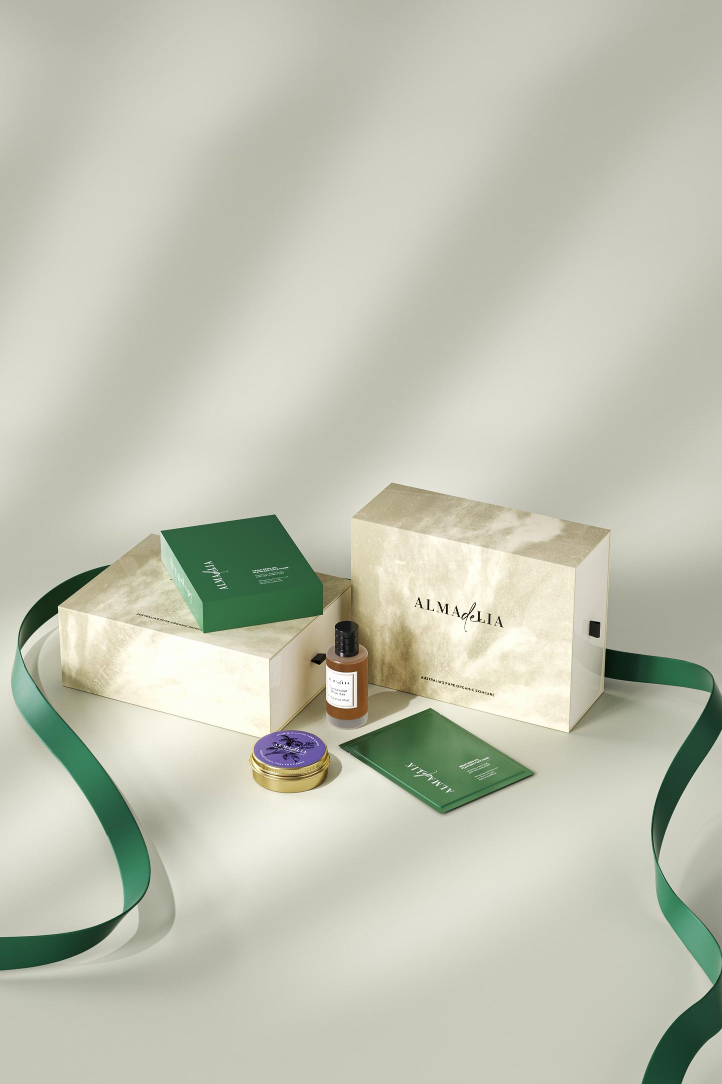 ALMAdeLIA Prestige Gift Set - Flawless Face Mask, Hair Mist & Hand Cream
