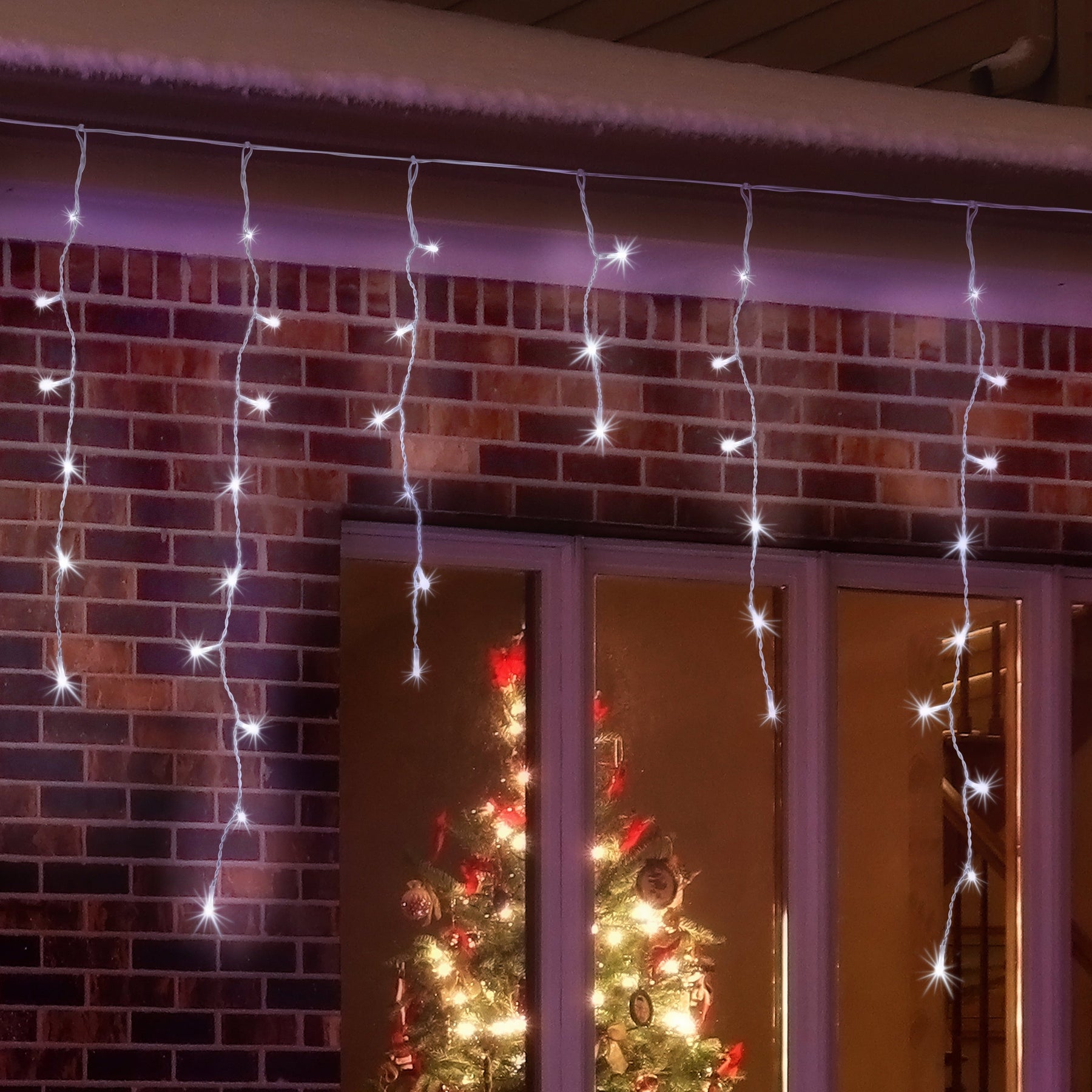 960 LEDs Snowing Icicle Lights – available in 4 Colors - Warm White - SuperSaverAU - view 2