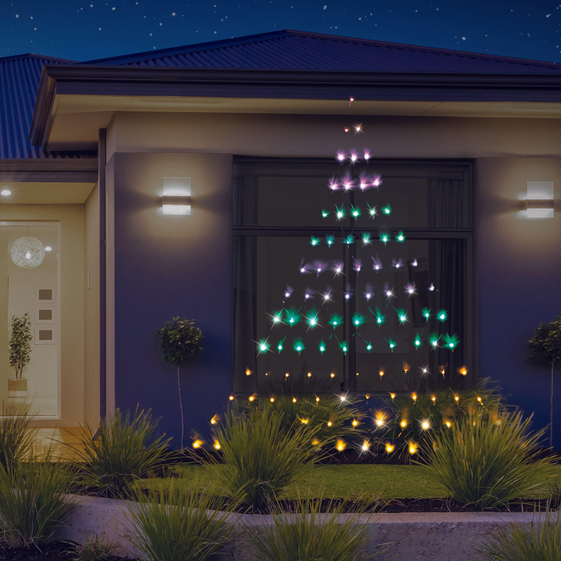 LED Christmas Tree Rainbow Wall Net Lights - SuperSaverAU - view 2