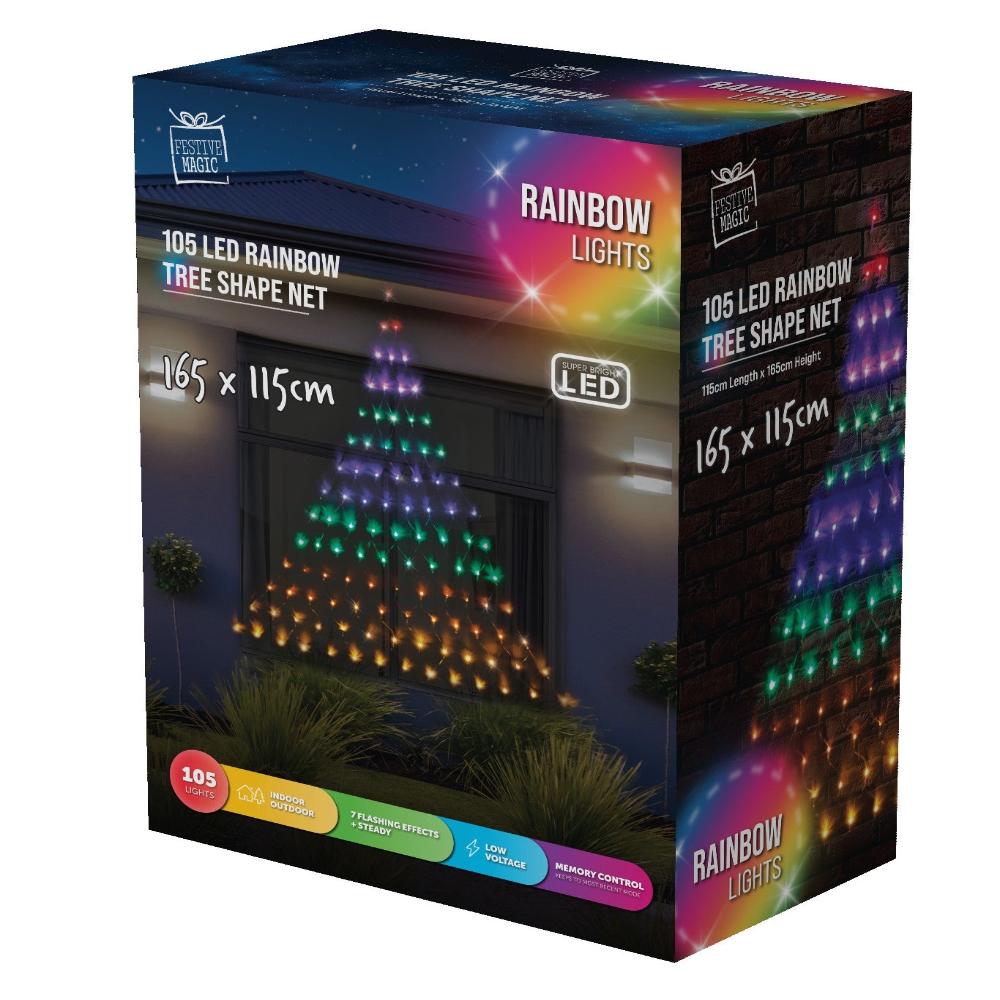 LED Christmas Tree Rainbow Wall Net Lights - SuperSaverAU - view 4