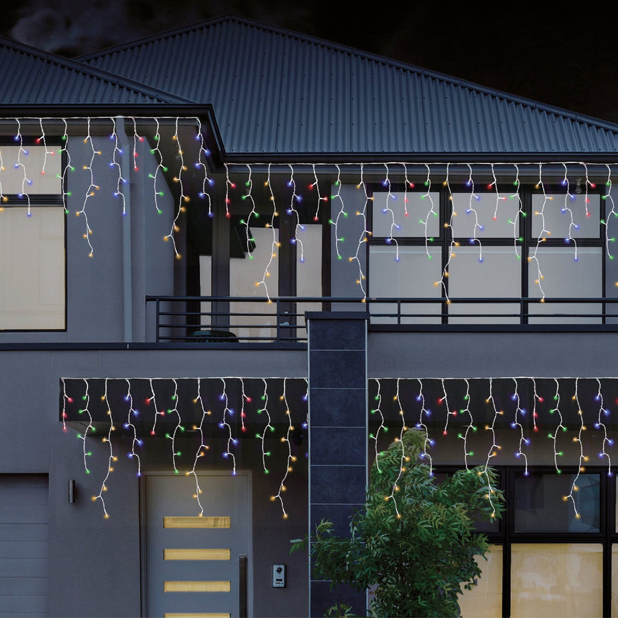 480 LEDs Snowing Icicle Lights – available in 4 Colors - White & Blue - SuperSaverAU - view 1
