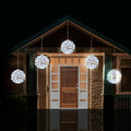 LED Twinkle Petal Balls 10cm 5-Pack Cool-Warm White or Multicolor - Multicolor - SuperSaverAU - view 1