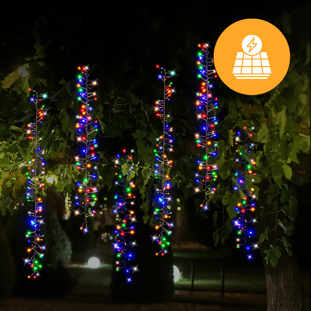 Solar 480 LED Cluster Chain Lights available in 2 Colors - Cool White - SuperSaverAU - view 1