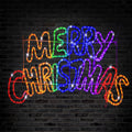 LED Merry Christmas Ropelight Rainbow 100cm - SuperSaverAU - view 2