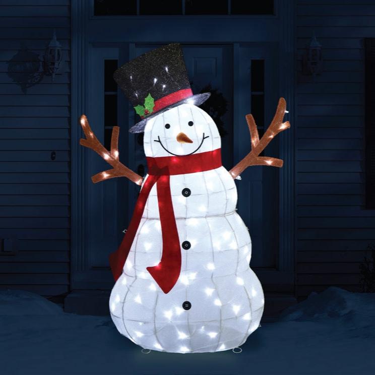 LED Mesh Melting Snowman 135cm Twinkle - SuperSaverAU - view 1