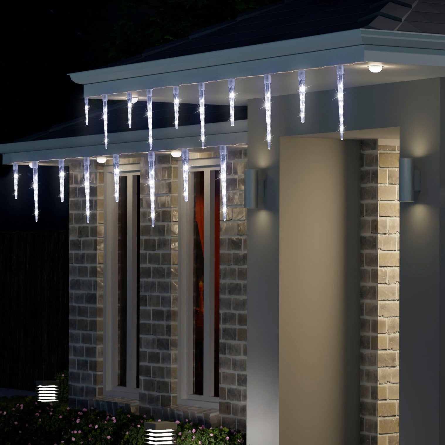 LED Icicle Tube Lights 24-Pack Available in 2 Colors - White - SuperSaverAU - view 2