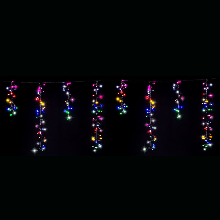 LED Dancing Cluster Icicles 9m Available in 2 Options - Multicolor (6 Colors) - SuperSaverAU - view 1