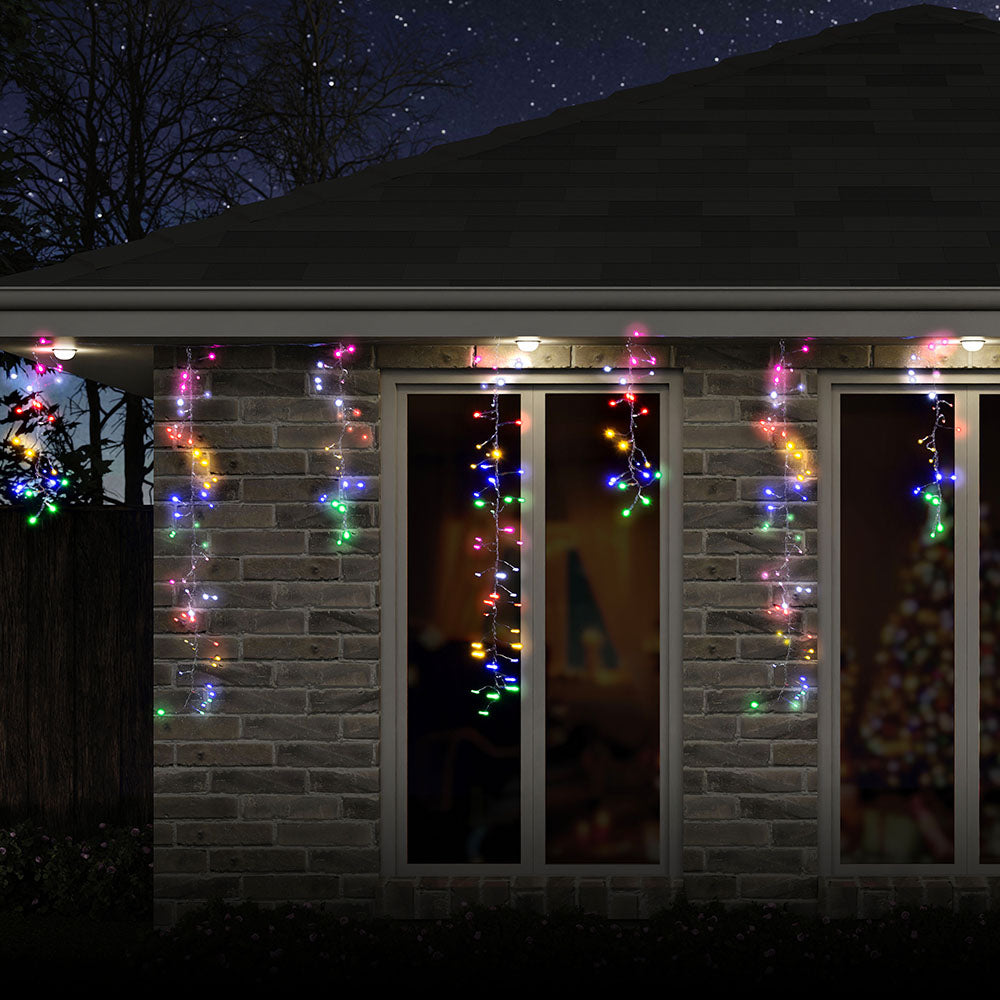 LED Dancing Cluster Icicles 9m Available in 2 Options - Warm White - SuperSaverAU - view 5