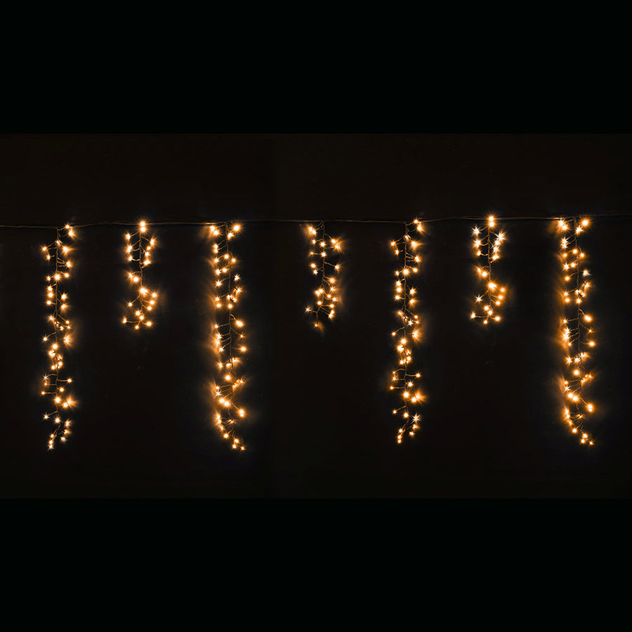 LED Dancing Cluster Icicles 9m Available in 2 Options - Warm White - SuperSaverAU - view 1