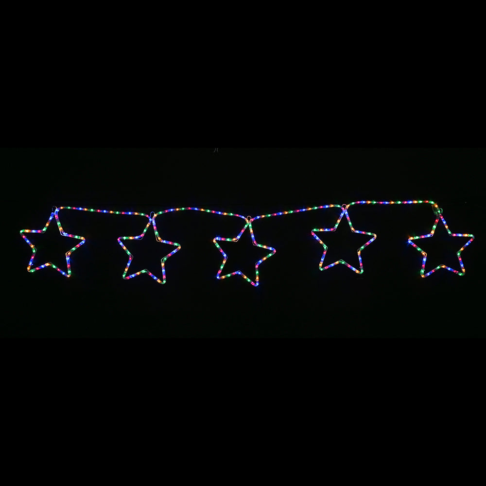 LED Ropelight 5 Stars Chain available in 2 Colors - RGBYW - SuperSaverAU - view 2