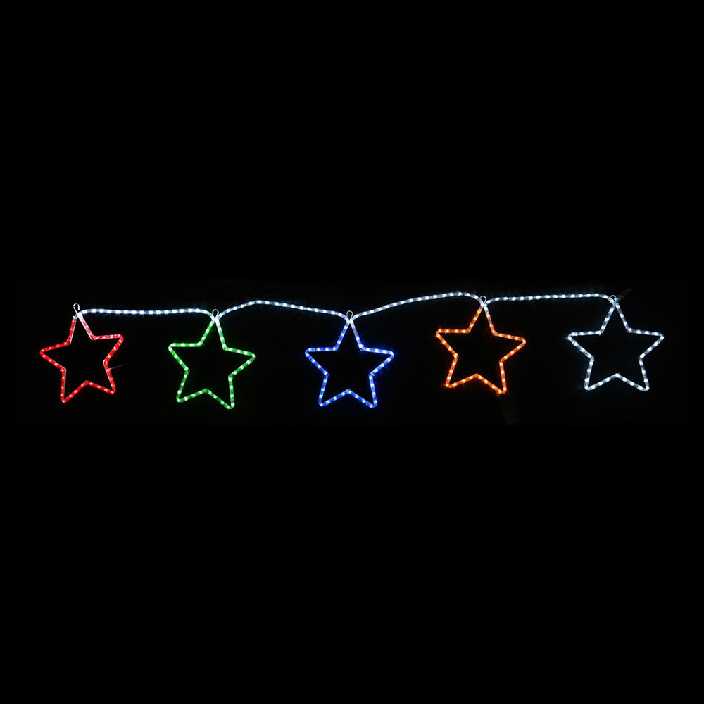 LED Ropelight 5 Stars Chain available in 2 Colors - RGBYW - SuperSaverAU - view 4