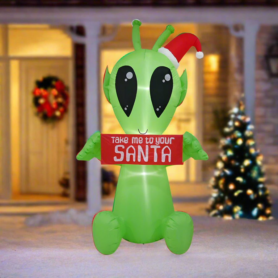 Airpower Christmas Alien 210cm - SuperSaverAU - view 1