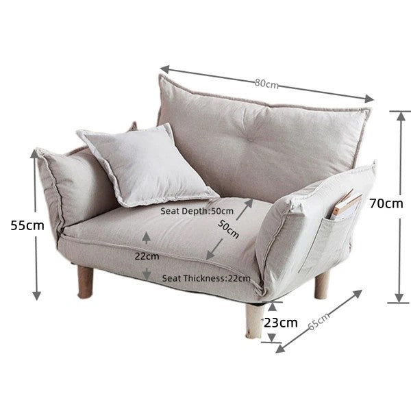 NNEOBA Convertible Sofa Couch with Adjustable Backrest - SuperSaverAU - view 2