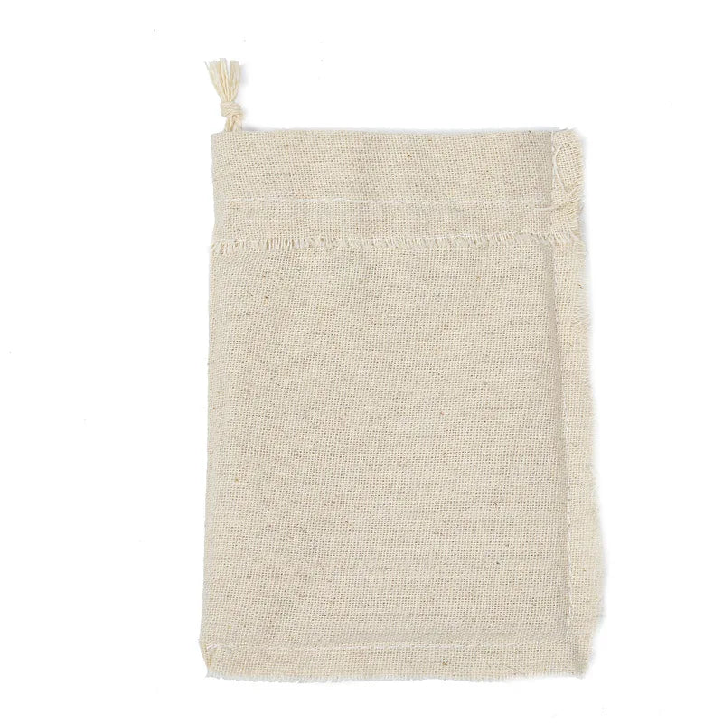 10-Piece Cotton Linen Drawstring Gift Bags - SuperSaverAU - view 3