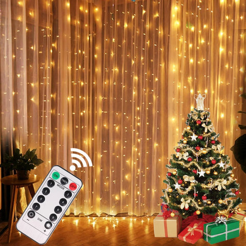 Christmas Lights Curtain Garland - SuperSaverAU - view 1