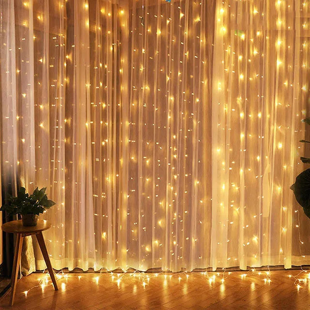 Christmas Lights Curtain Garland - SuperSaverAU - view 2