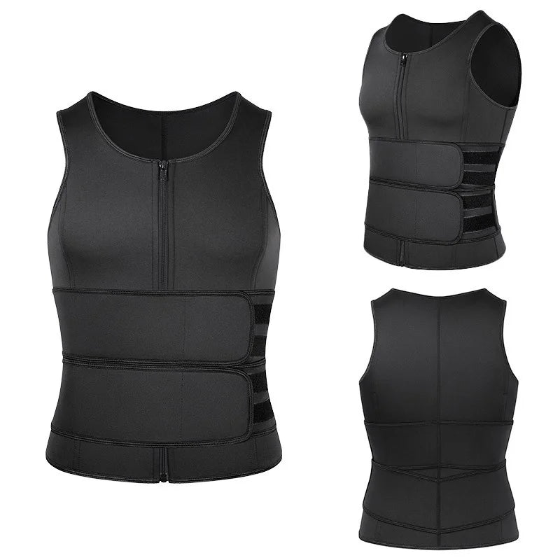 NNEOBA Body Shaper Waist Trainer Sauna Vest XXL Double Belt - SuperSaverAU - view 1