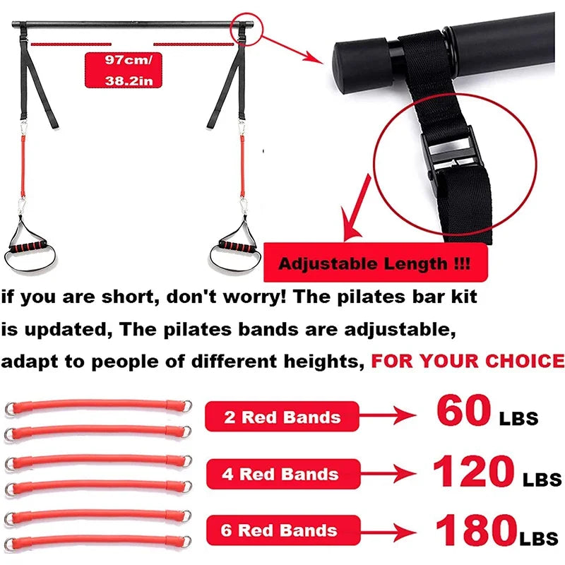 NNEOBA Yoga Resistance Bands Pilates Stick - SuperSaverAU - view 3