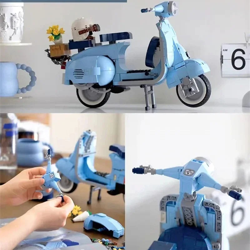 NNEOBA NEW Roman Vespas 125 MOC 10298 Motorcycle City Toys - SuperSaverAU - view 6